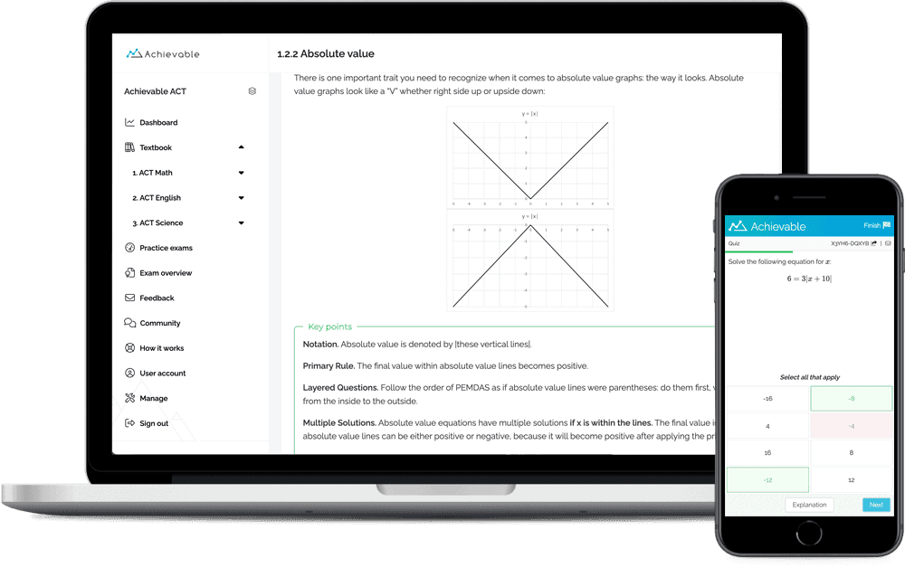 Achievable ACT prep course Achievable ACT prep course