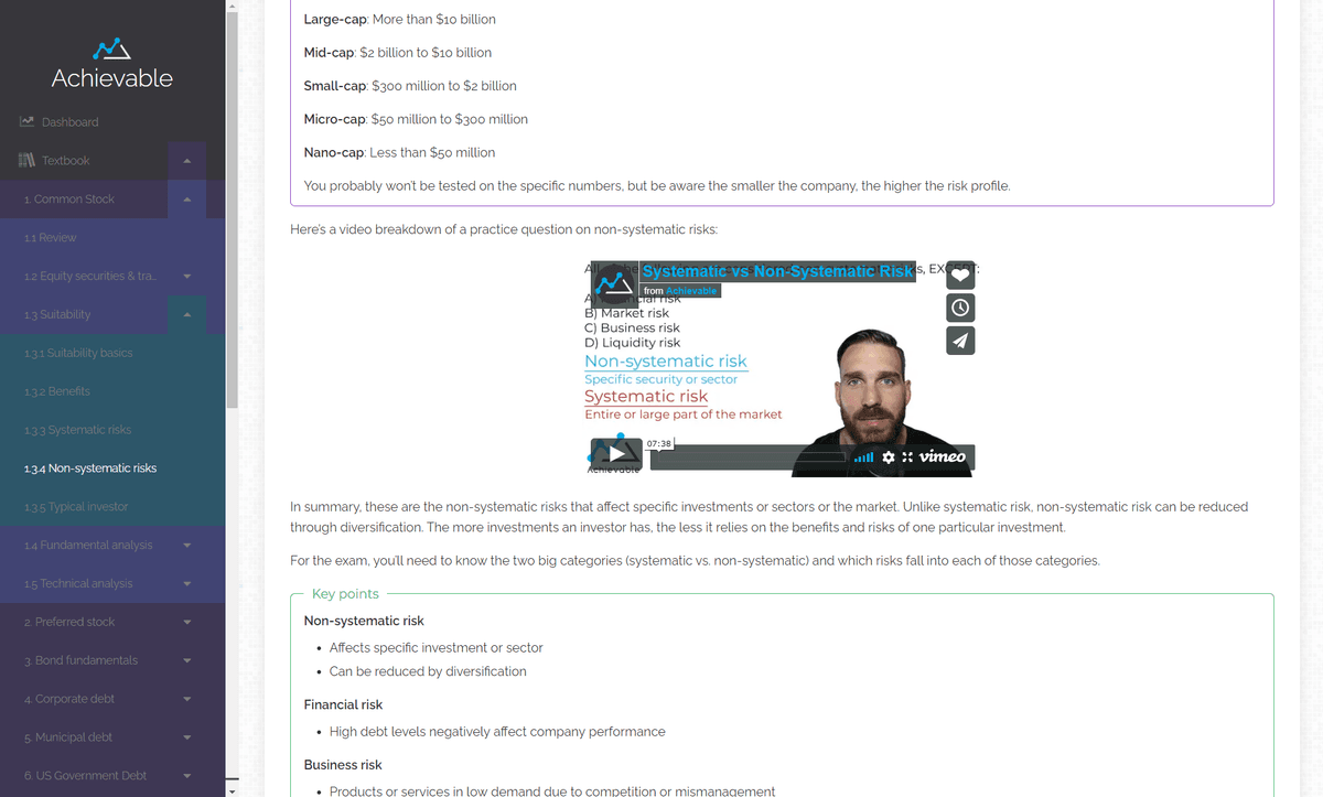 Achievable Series 7 course page Achievable Series 7 course page