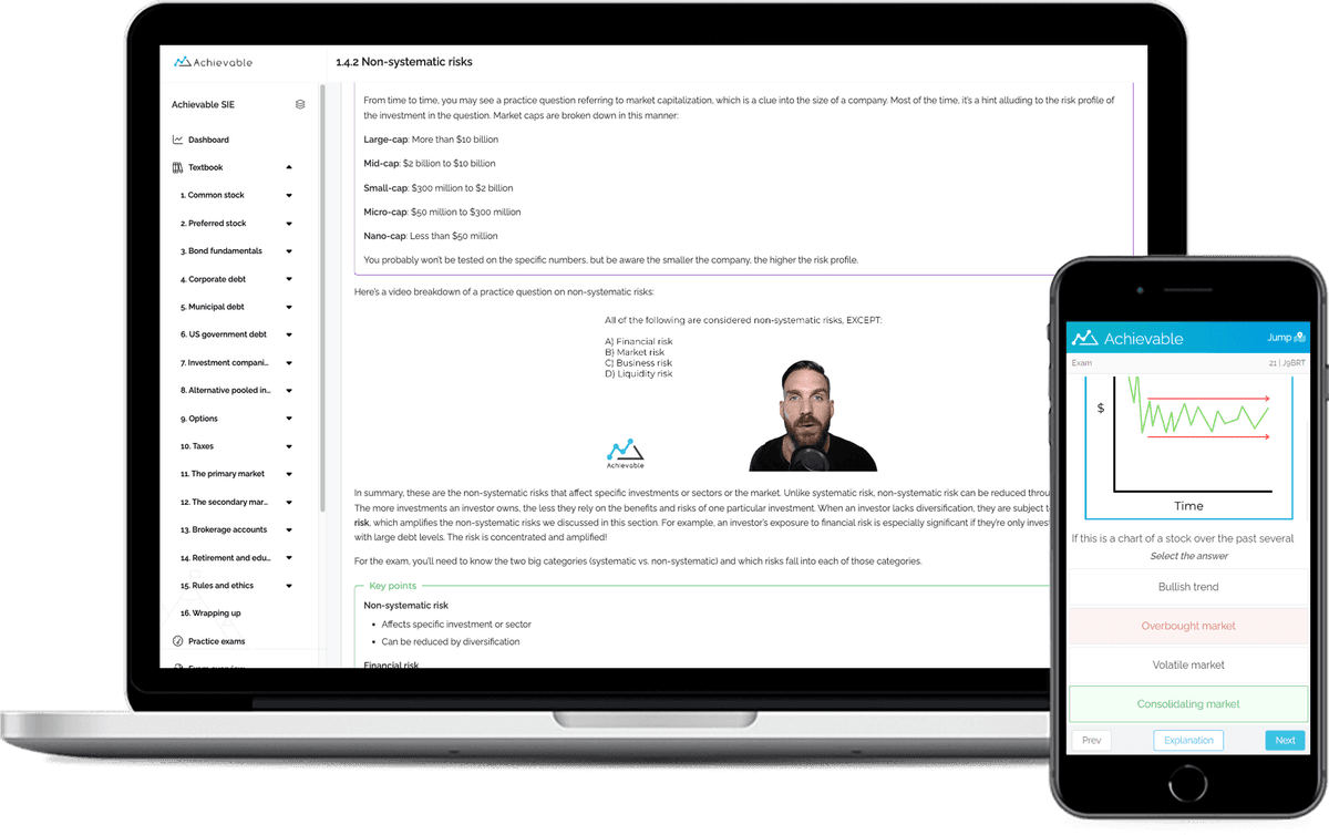 Achievable’s FINRA SIE course Achievable's FINRA SIE course
