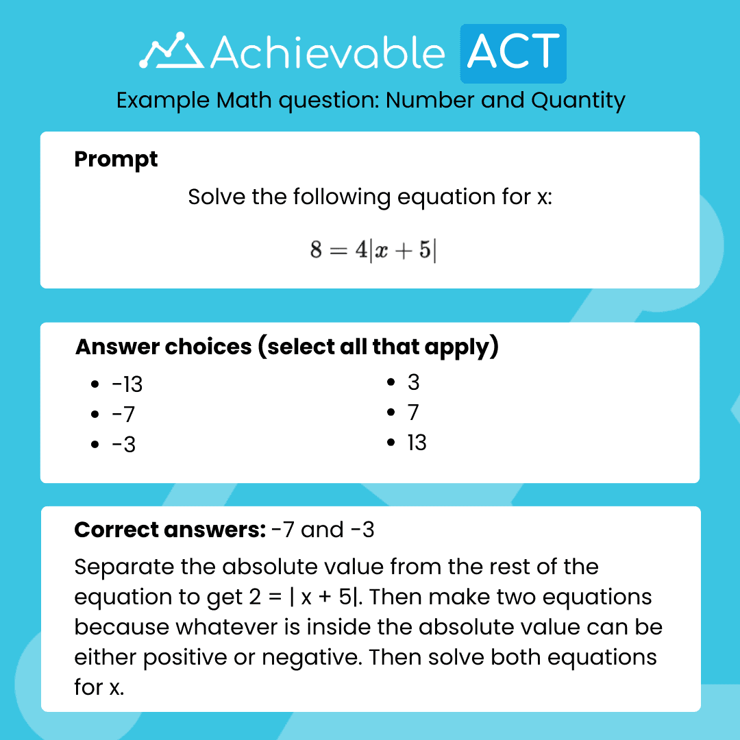 ACT Math Number and Quantity